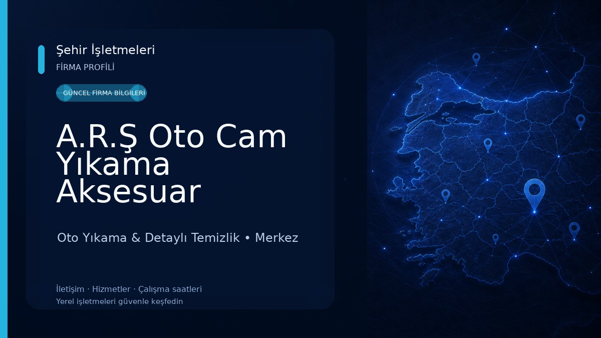 A.R.Ş Oto Cam Yıkama Aksesuar Oto Yıkama & Detaylı Temizlik