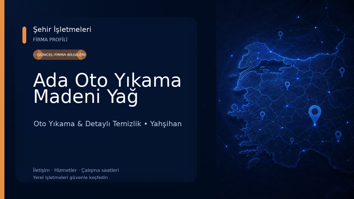 Ada Oto Yıkama Madeni Yağ