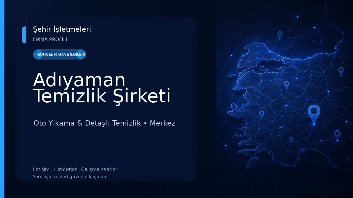 Adıyaman Temizlik Şirketi Oto Yıkama & Detaylı Temizlik