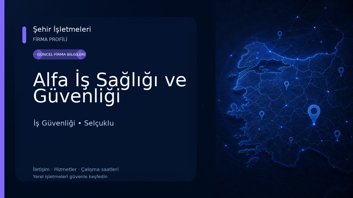 Alfa İş Sağlığı ve Güvenliği 