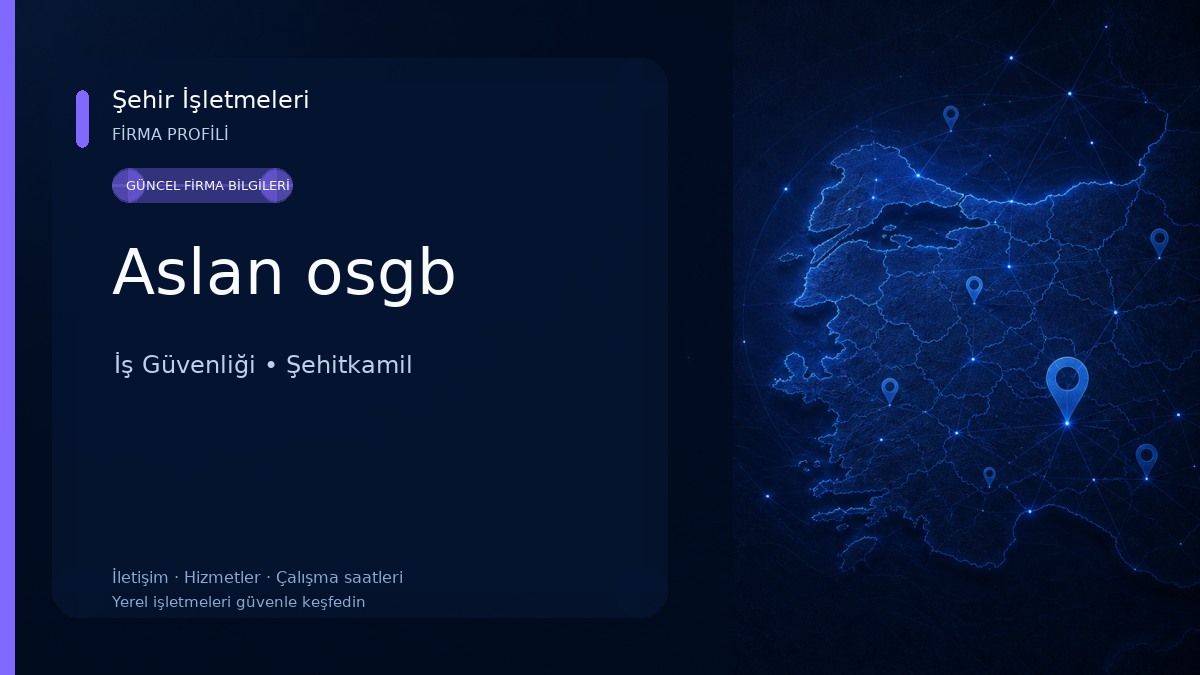 Aslan osgb İş Güvenliği