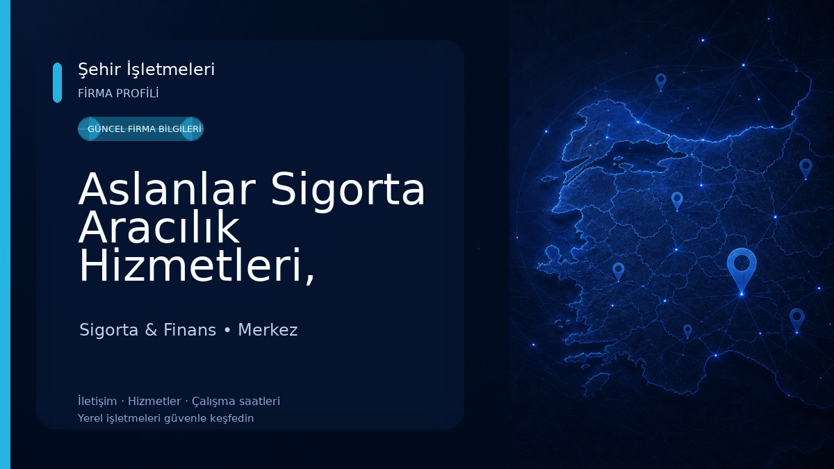 Aslanlar Sigorta Aracılık Hizmetleri, Sigorta & Finans