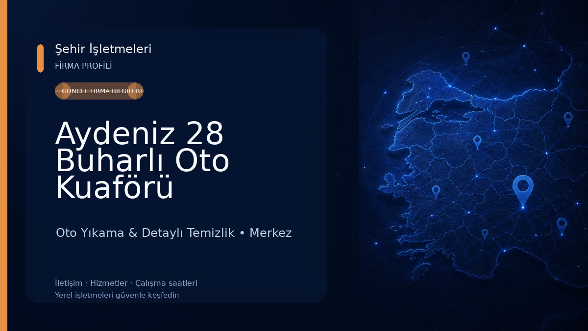 Aydeniz 28 Buharlı Oto Kuaförü