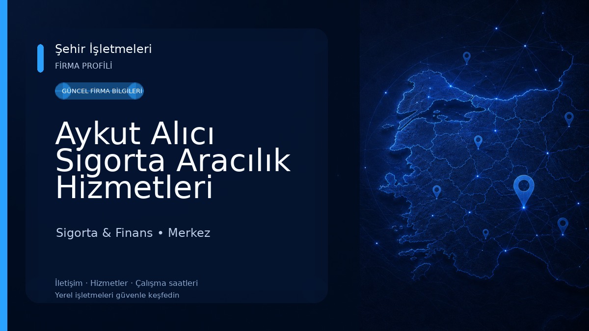 Aykut Alıcı Sigorta Aracılık Hizmetleri Sigorta & Finans