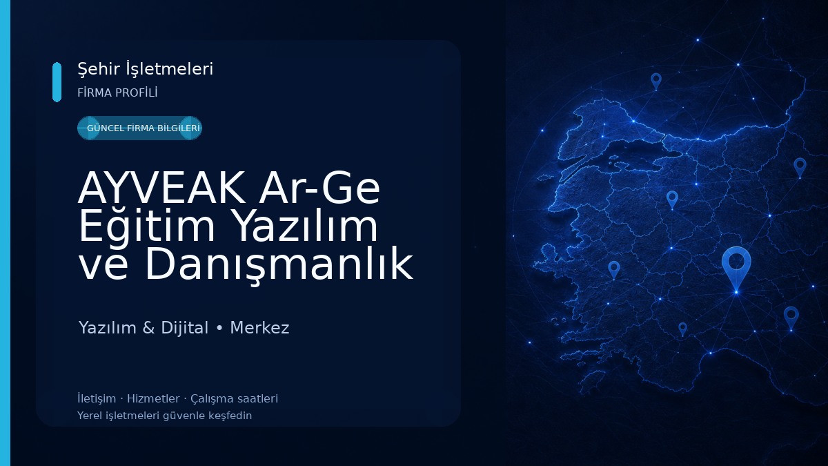AYVEAK Ar-Ge Eğitim Yazılım ve Danışmanlık Yazılım & Dijital