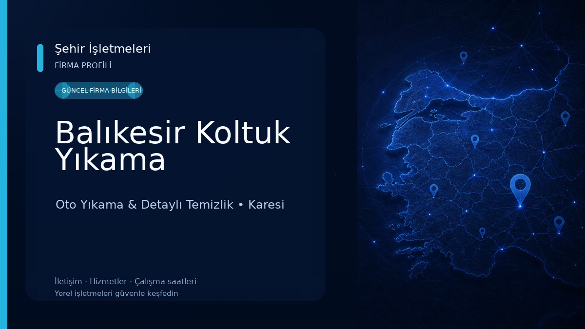 Balıkesir Koltuk Yıkama