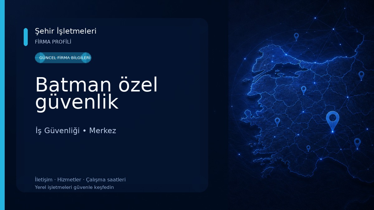 Batman özel güvenlik