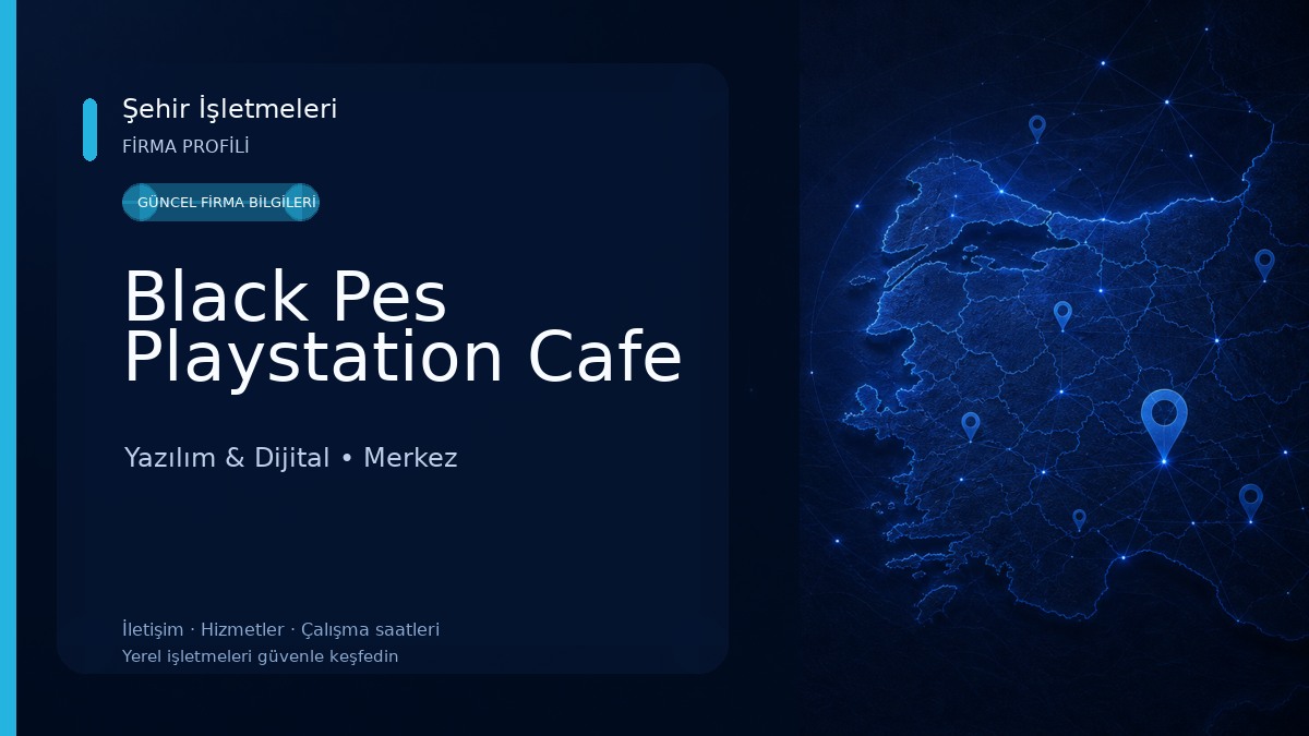 Black Pes Playstation Cafe Yazılım & Dijital
