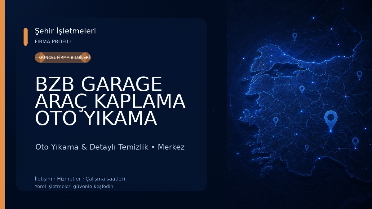 BZB GARAGE ARAÇ KAPLAMA OTO YIKAMA Oto Yıkama & Detaylı Temizlik