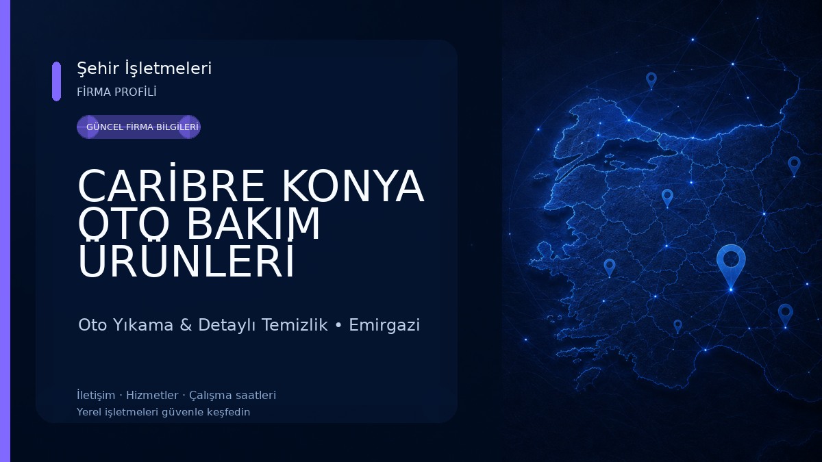 CARİBRE KONYA OTO BAKIM ÜRÜNLERİ Oto Yıkama & Detaylı Temizlik