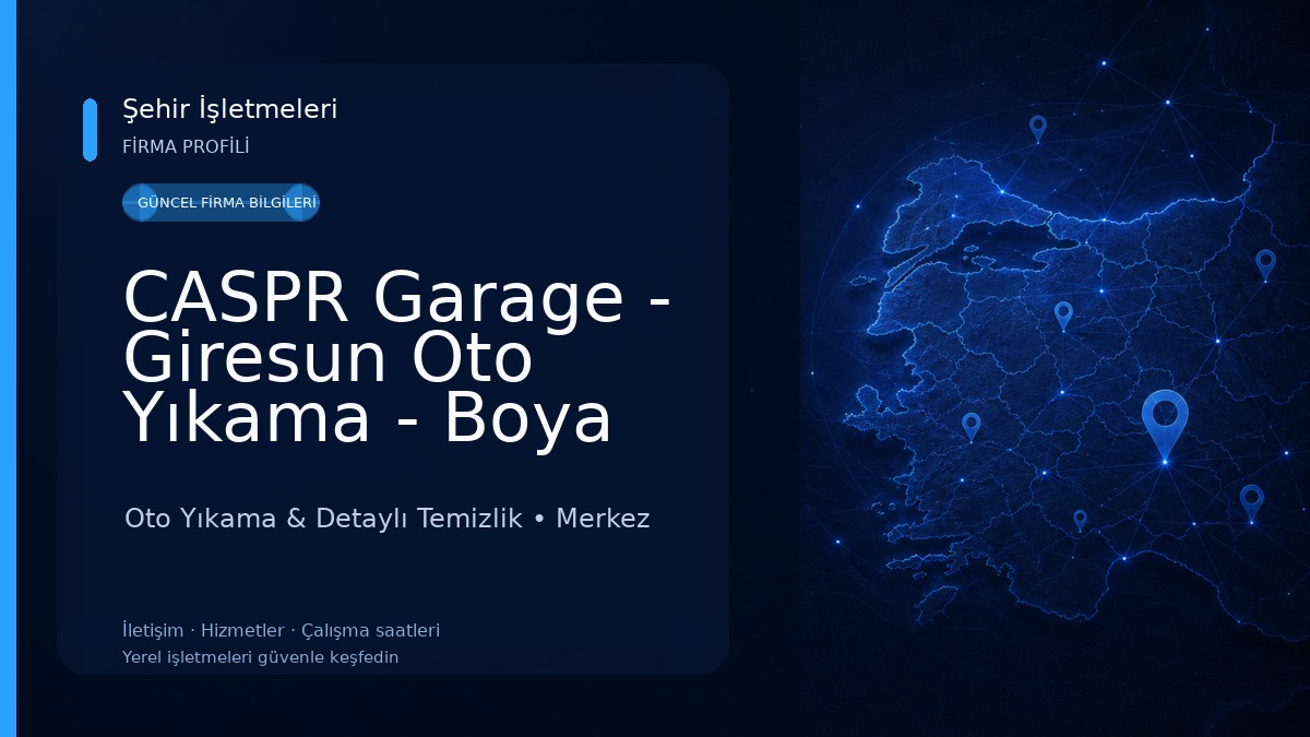 CASPR Garage - Giresun Oto Yıkama - Boya Koruma - Araç Temizlik