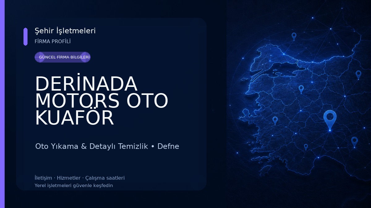 DERİNADA MOTORS OTO KUAFÖR Oto Yıkama & Detaylı Temizlik