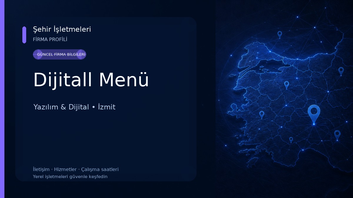 Dijitall Menü Yazılım & Dijital