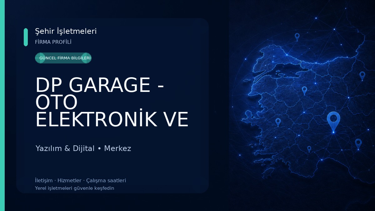 DP GARAGE - OTO ELEKTRONİK VE YAZILIM Yazılım & Dijital