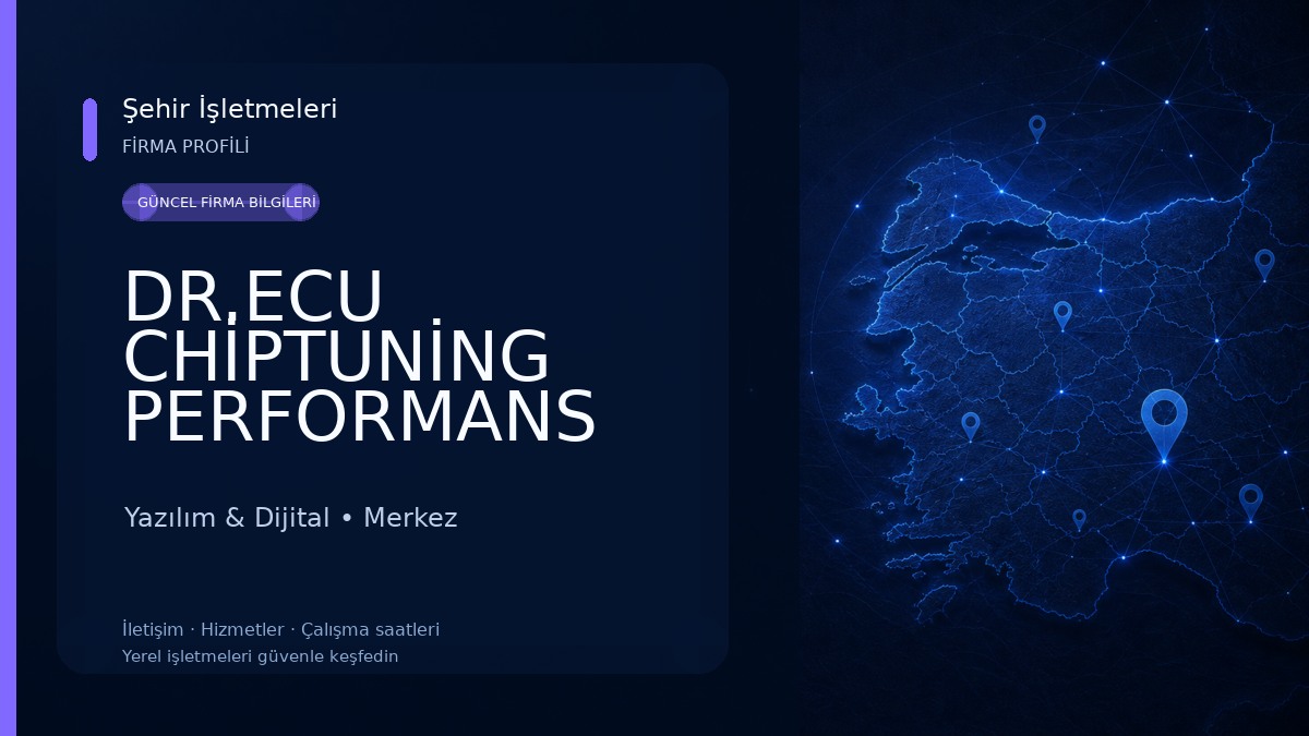 DR.ECU CHİPTUNİNG PERFORMANS KIRŞEHİR Yazılım & Dijital