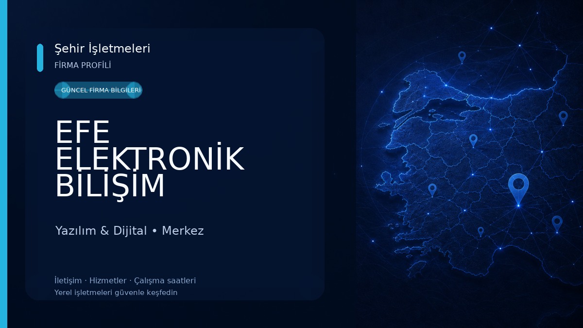 EFE ELEKTRONİK BİLİŞİM TEKNOLOJİ TEKNİK SERVİSİ Yazılım & Dijital