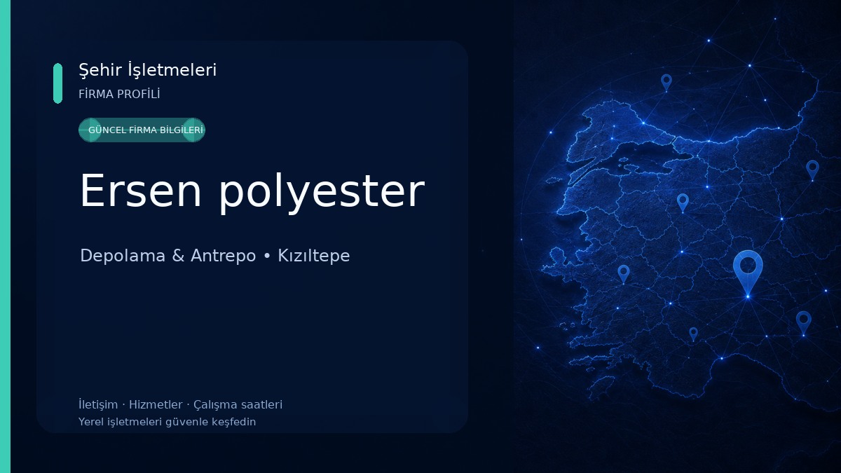 Ersen polyester Depolama & Antrepo