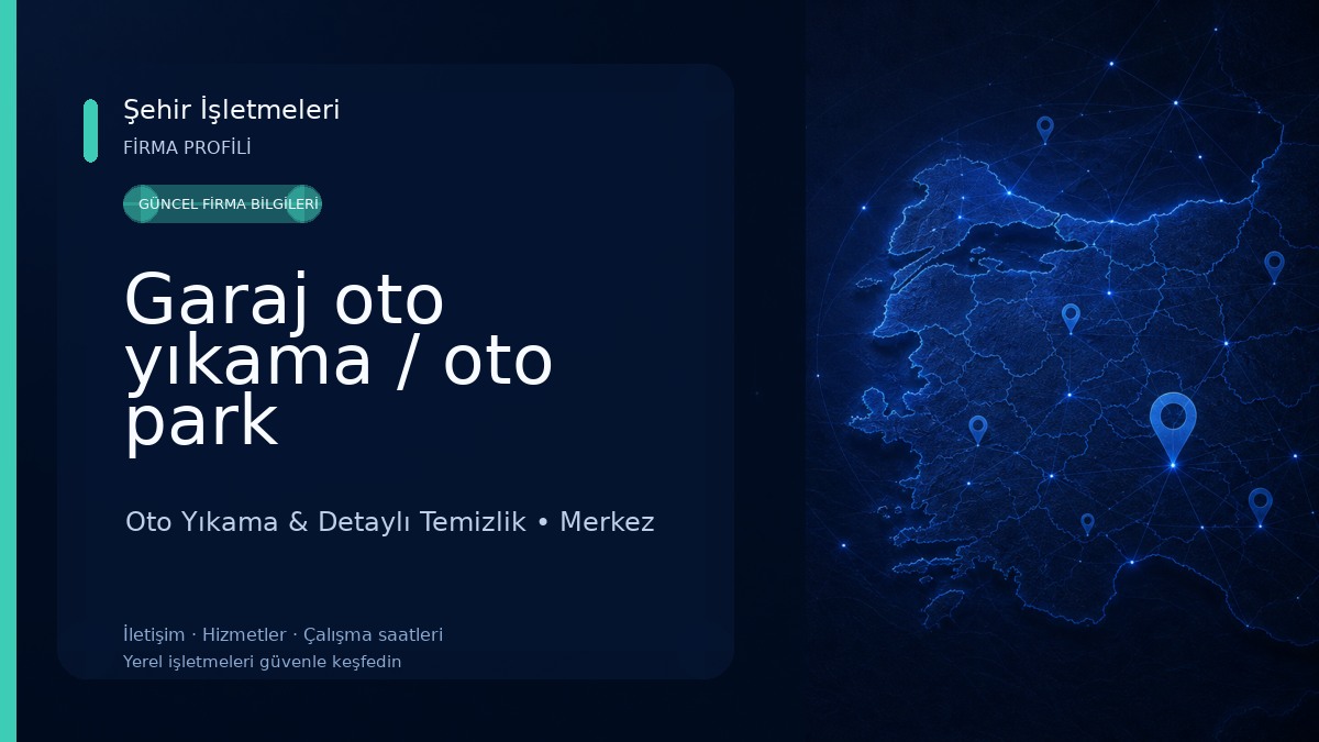 Garaj oto yıkama / oto park Oto Yıkama & Detaylı Temizlik