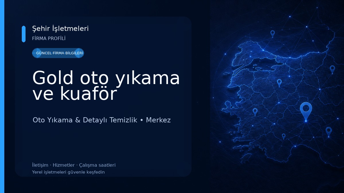 Gold oto yıkama ve kuaför Oto Yıkama & Detaylı Temizlik