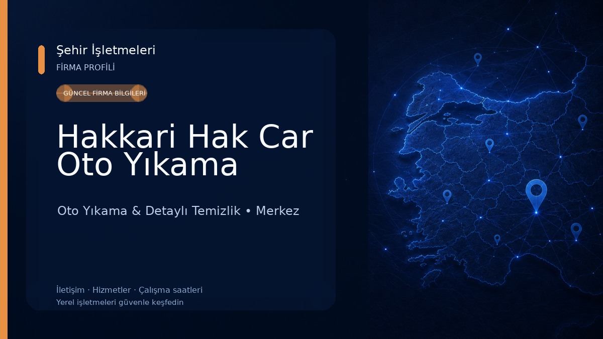 Hakkari Hak Car Oto Yıkama 