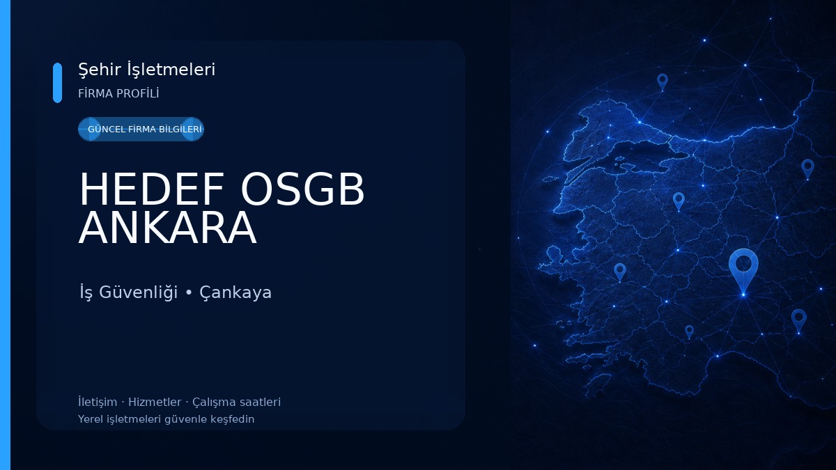 HEDEF OSGB ANKARA İş Güvenliği