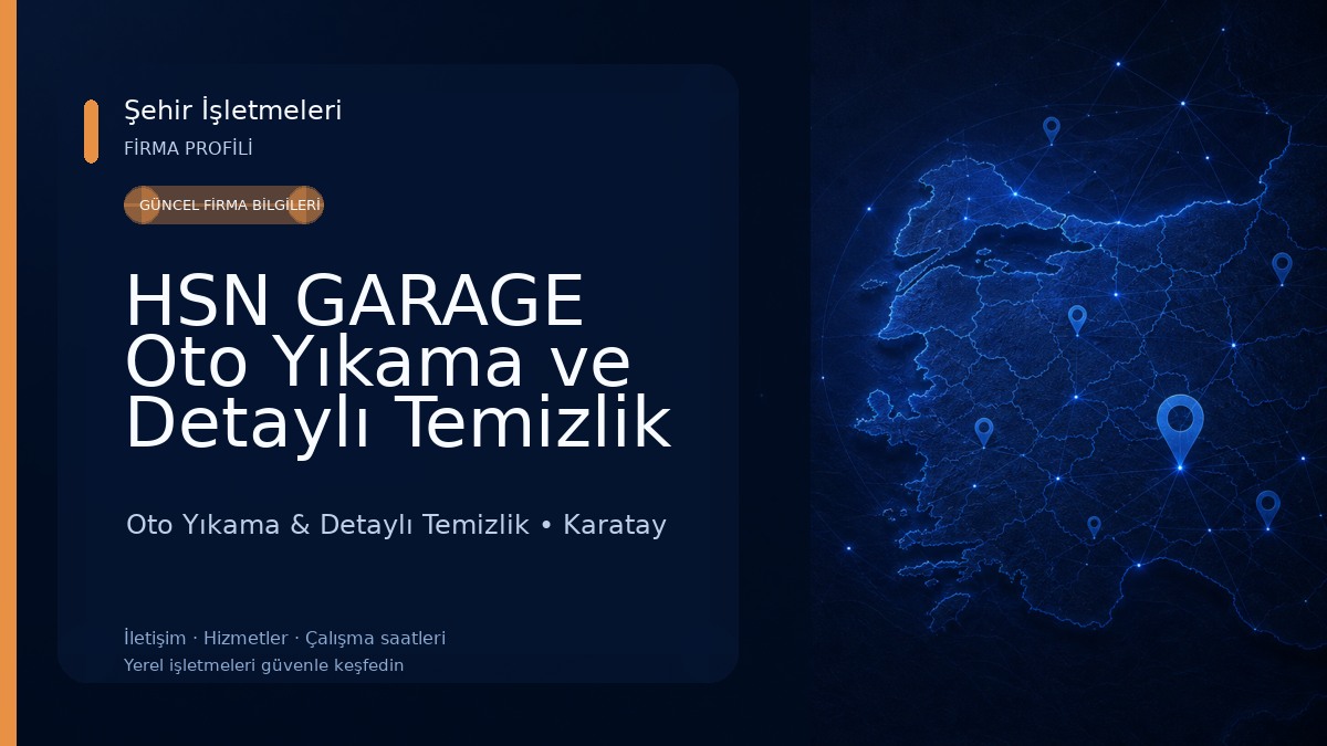 HSN GARAGE Oto Yıkama ve Detaylı Temizlik Oto Yıkama & Detaylı Temizlik