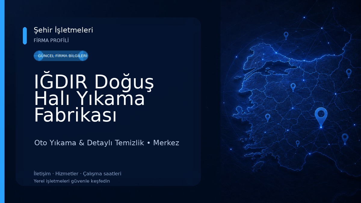 IĞDIR Doğuş Halı Yıkama Fabrikası 