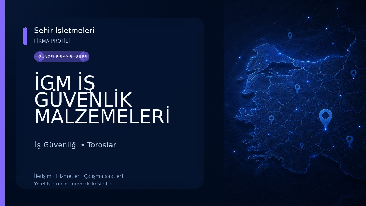 İGM İŞ GÜVENLİK MALZEMELERİ
