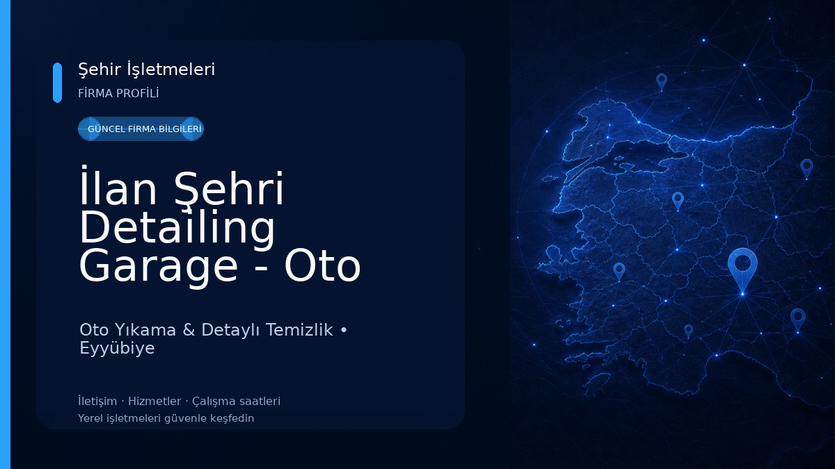 İlan Şehri Detailing Garage - Oto Yıkama, Kuaför Oto Yıkama & Detaylı Temizlik