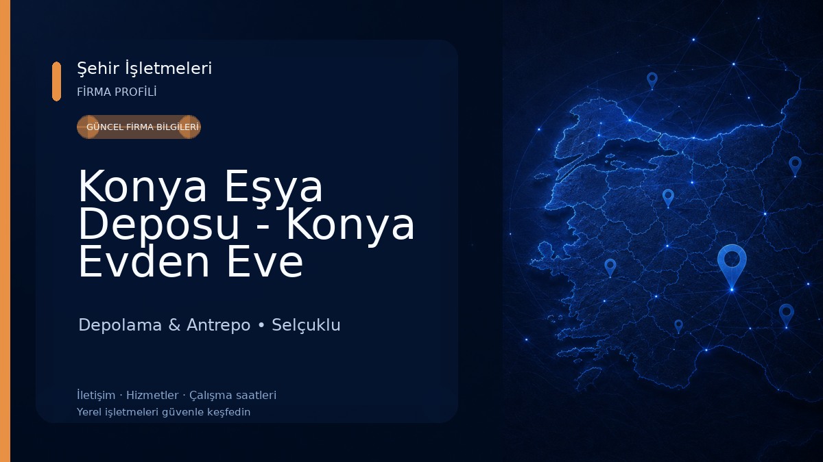 Konya Eşya Deposu - Konya Evden Eve Nakliyat ARTI 