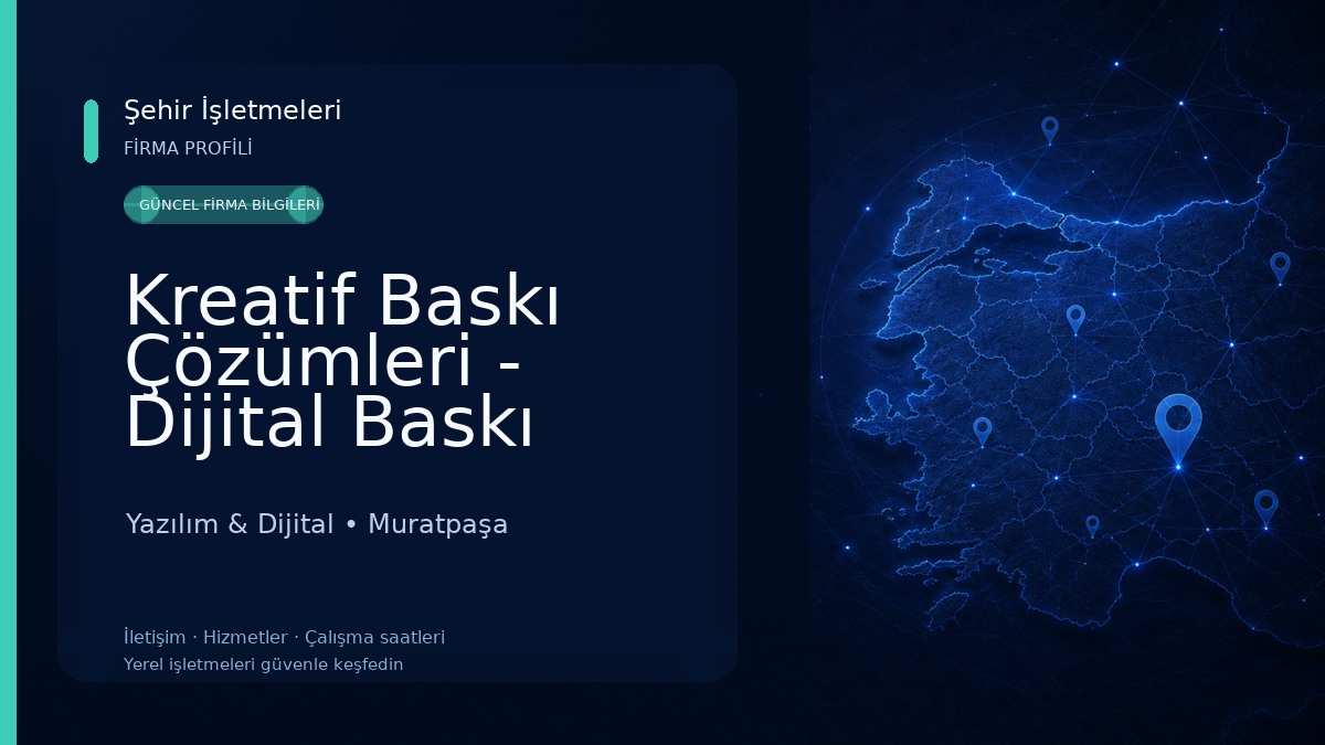 Kreatif Baskı Çözümleri - Dijital Baskı Merkezi Antalya - Printing Center - Типография Анталья Yazılım & Dijital