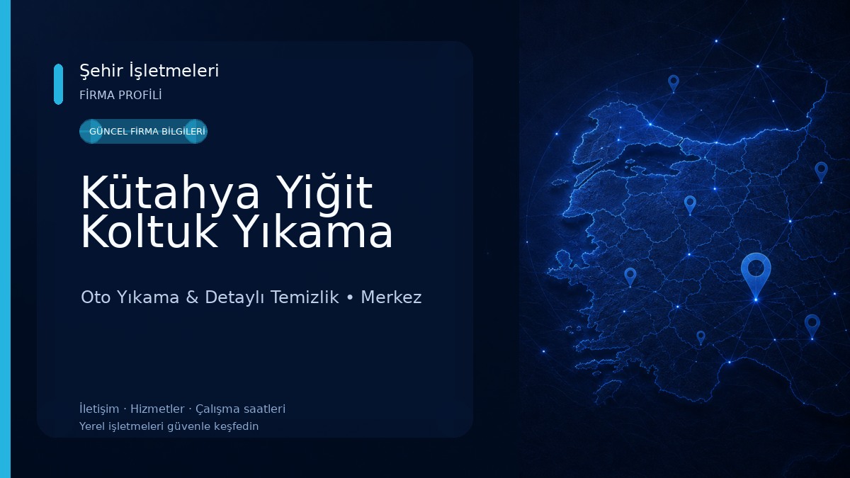 Kütahya Yiğit Koltuk Yıkama 