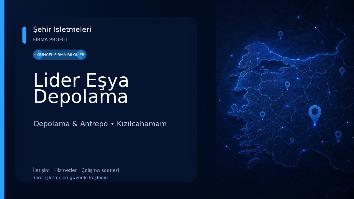 Lider Eşya Depolama 