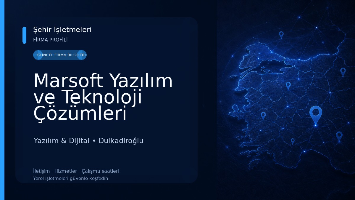 Marsoft Yazılım ve Teknoloji Çözümleri Yazılım & Dijital