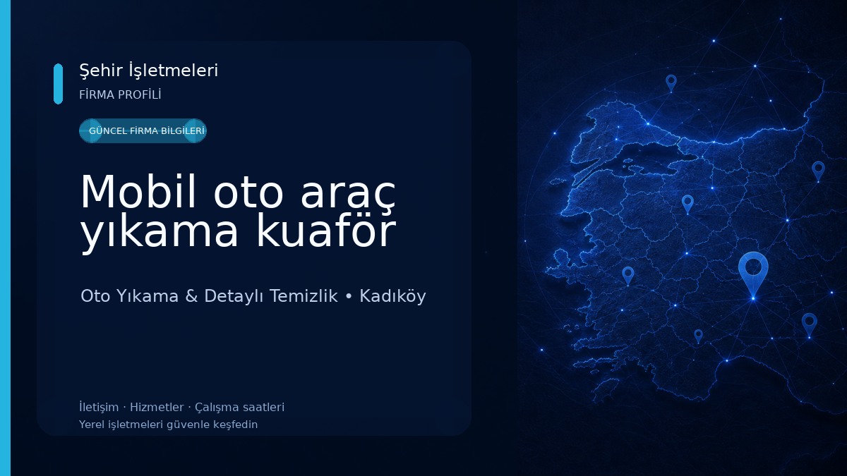 Mobil oto araç yıkama kuaför 