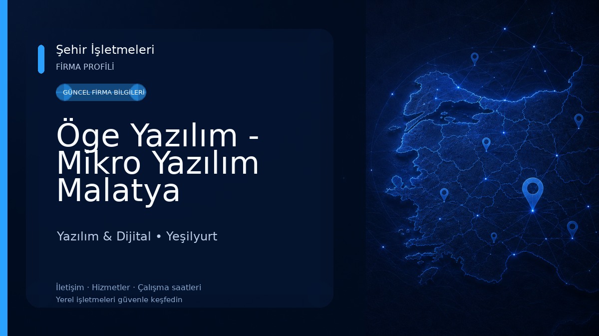 Öge Yazılım - Mikro Yazılım Malatya 