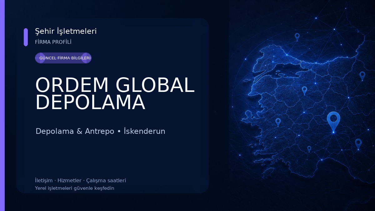 ORDEM GLOBAL DEPOLAMA Depolama & Antrepo