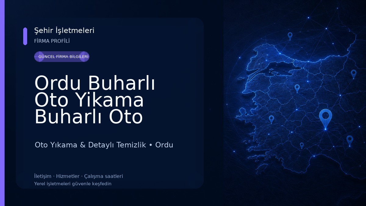 Ordu Buharlı Oto Yikama Buharlı Oto Kuaför