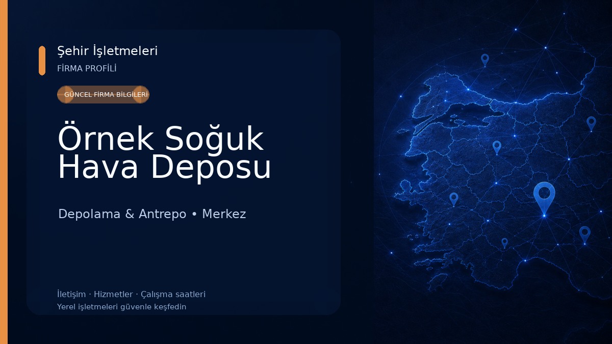 Örnek Soğuk Hava Deposu Depolama & Antrepo