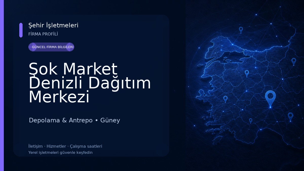Şok Market Denizli Dağıtım Merkezi Depolama & Antrepo