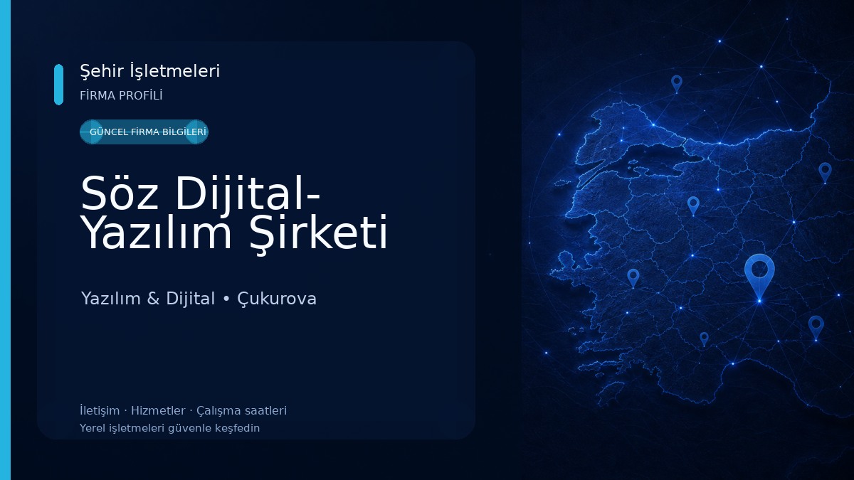 Söz Dijital- Yazılım Şirketi Yazılım & Dijital