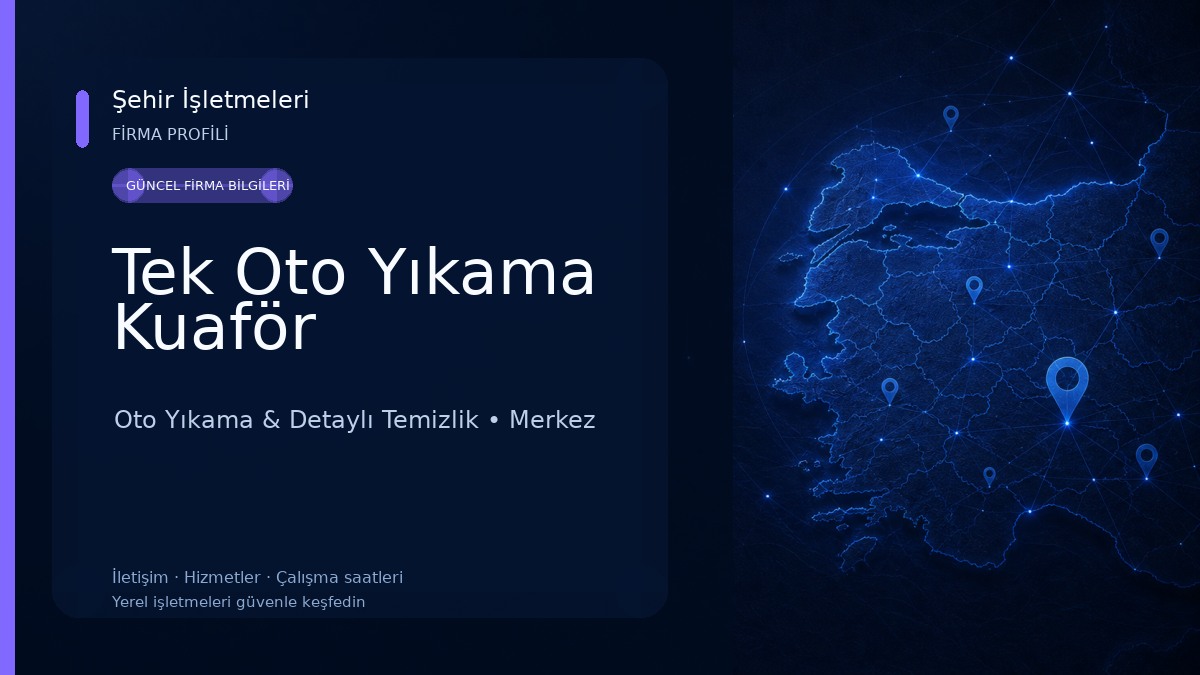 Tek Oto Yıkama Kuaför 