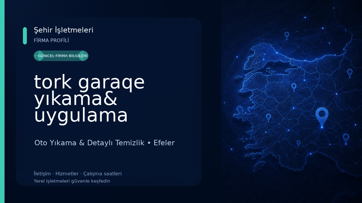 tork garaqe yıkama& uygulama merkezi Oto Yıkama & Detaylı Temizlik