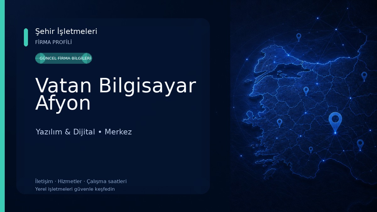 Vatan Bilgisayar Afyon Yazılım & Dijital