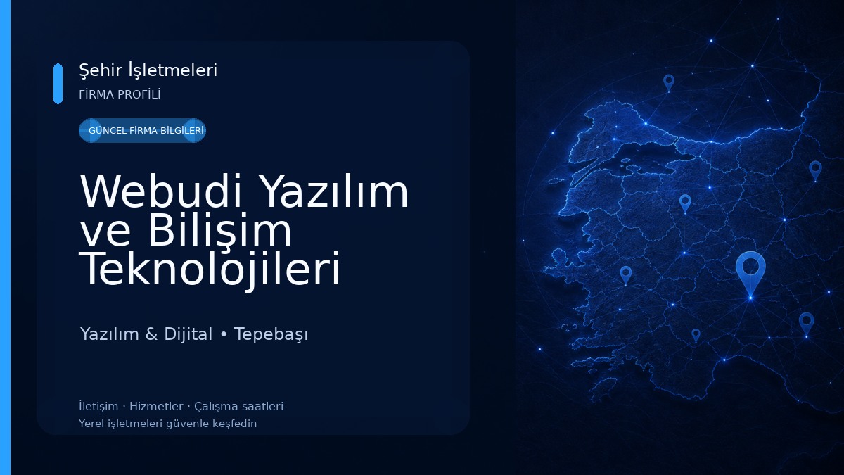 Webudi Yazılım ve Bilişim Teknolojileri Yazılım & Dijital