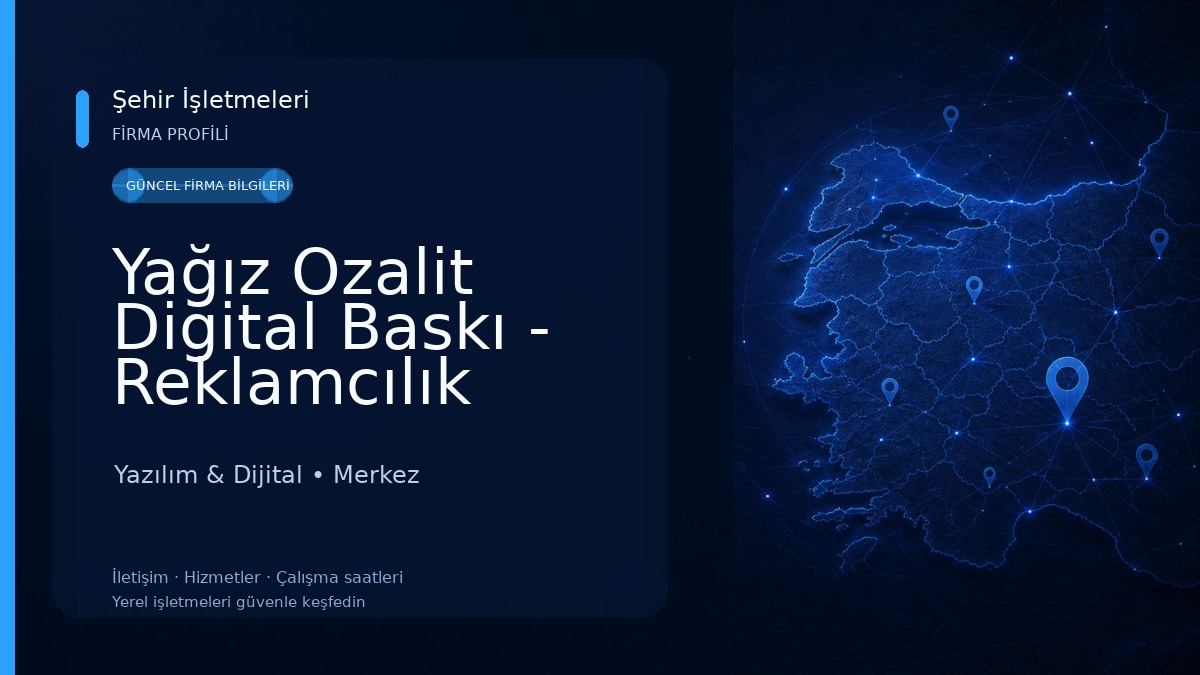 Yağız Ozalit Digital Baskı - Reklamcılık Yazılım & Dijital