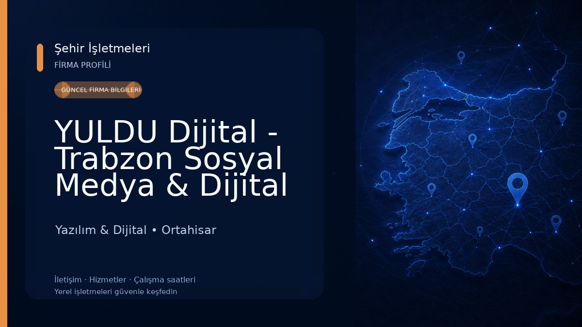 YULDU Dijital - Trabzon Sosyal Medya & Dijital Pazarlama Ajansı Yazılım & Dijital