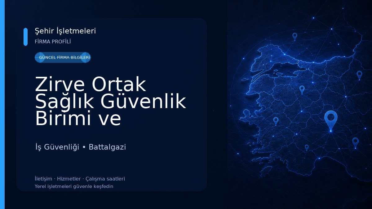 Zirve Ortak Sağlık Güvenlik Birimi ve Laboratuvar Hizmetleri İş Güvenliği